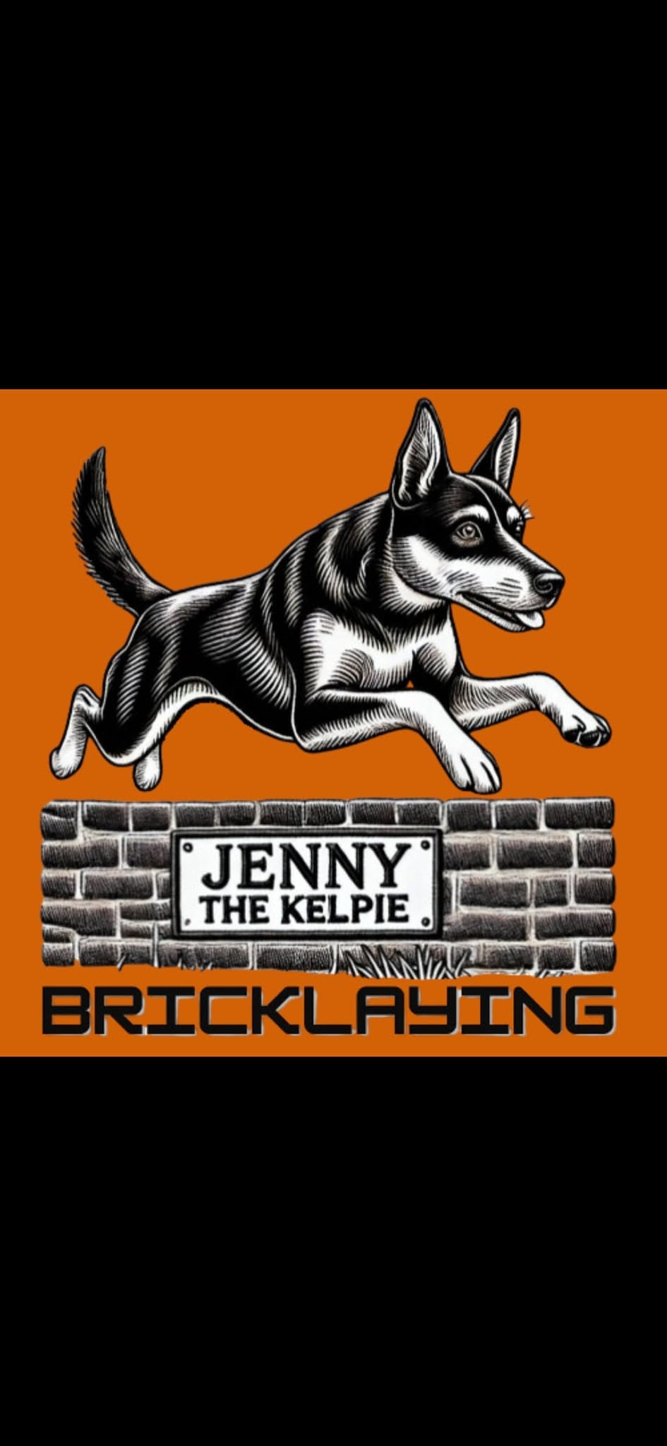 Jenny the Kelpie Bricklaying